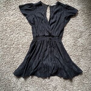 Francesca's Collections Black Shimmer Mini Dress